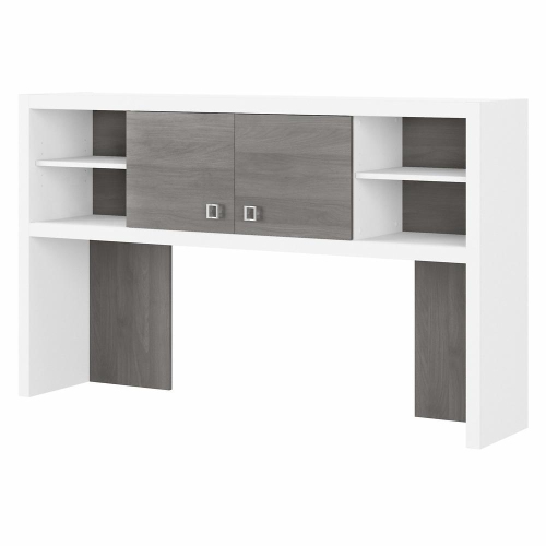 Office by kathy ireland® Echo 60W Hutch, Pure White/Modern Gray