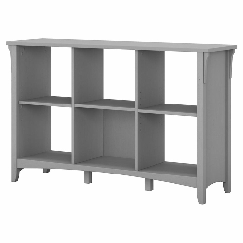 Bush Furniture Salinas 6 Cube Organizer in Cape Cod Gray