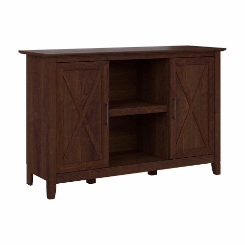 Bush Furniture Key West Accent Cabinet with Doors, Bing Cherry