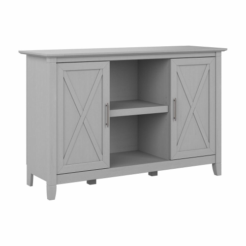 BUSH FURNITURE  Key West Accent Cabinet With Doors, Cape Cod In Gray