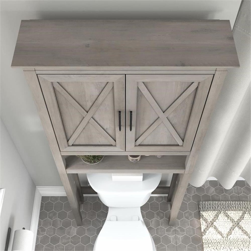 Key West Over The Toilet Storage Cabinet in Driftwood Gray - Engineered Wood