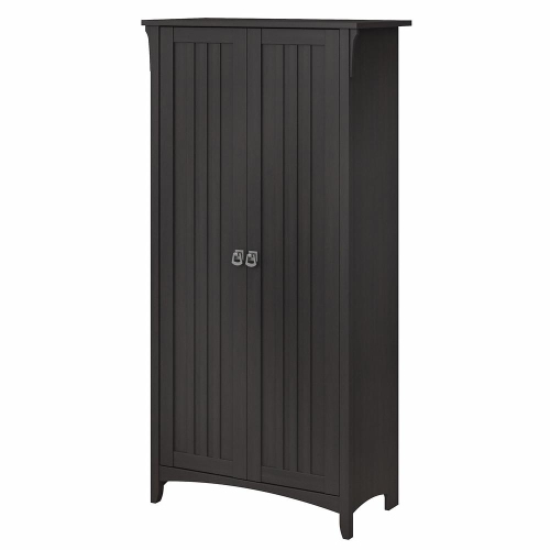 BUSH INDUSTRIES  Bush Furniture Salinas Tall Storage Cabinet With Doors In Vintage In Black Absolutely love this cabin so much storage beautiful in the room