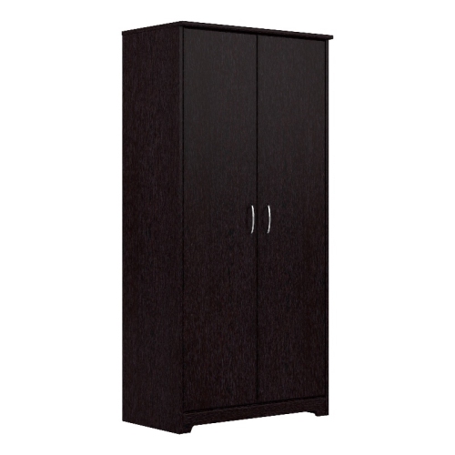 BUSH  Cabot Tall Storage Cabinet With Doors In Espresso Oak - Engineered Wood