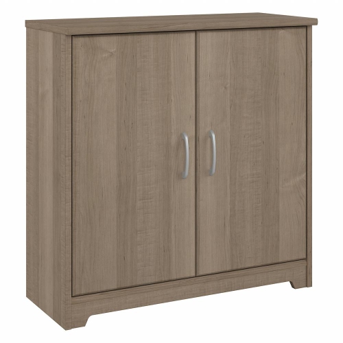 BUSH FURNITURE  Cabot Small Storage Cabinet With Doors, Ash In Gray