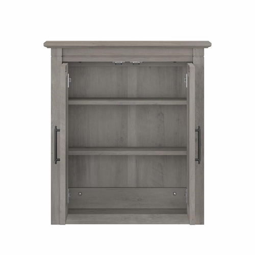 Key West Bathroom Wall Cabinet with Doors in Driftwood Gray - Engineered Wood