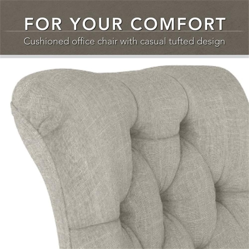 Bush Salinas Engineered Wood L-Shaped Desk and Chair Set in Cape Cod Gray