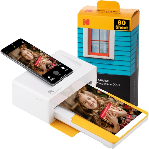 KODAK  Dock Plus 4Pass Instant Photo Printer (4X6") + 90 Sheets Bundle