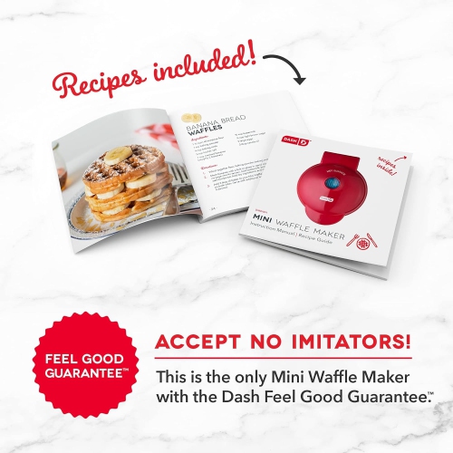 Mini-machine Dash : Le mini gaufrier pour gaufres individuelles, paninis, pommes de terre rissolées et autres déjeuners, dîners ou collations sur le