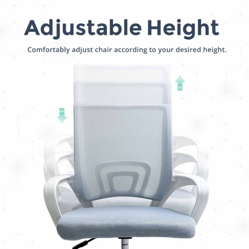 Fauteuil de bureau ergonomique en filet respirant MC1 de MotionGrey - Fauteuil de bureau confortable pour le jeu à domicile et le bureau commercial