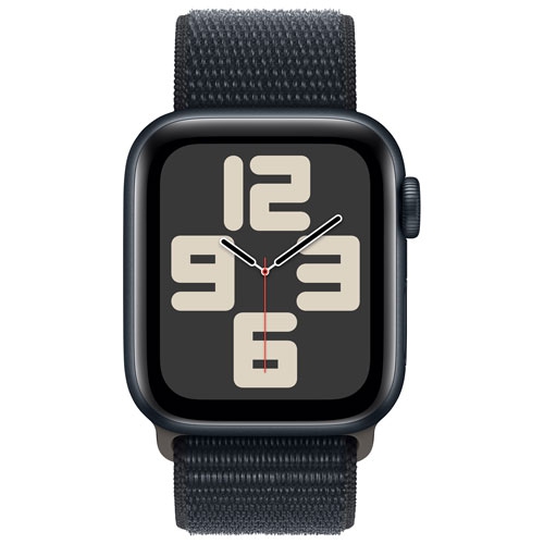Refurbished - Apple Watch SE (GPS) 40mm Midnight Aluminum Case with Midnight Sport Loop