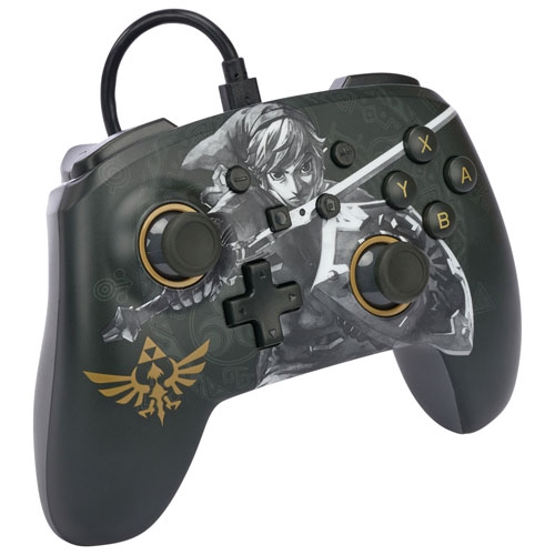 Refurbished PowerA Zelda Enhanced Wired Controller for Nintendo Switch - Black (NSGP0091-01)