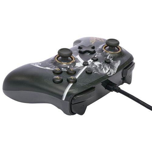 Refurbished PowerA Zelda Enhanced Wired Controller for Nintendo Switch - Black (NSGP0091-01)