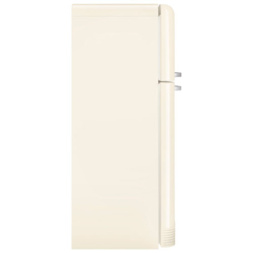 Réfrigérateur à congélateur supérieur 19,2 pi³ 32 po à distributeur de glaçons rétro de Smeg - Crème