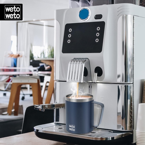 Tasse à café 14 oz, tasse de camping isotherme sous vide avec couvercle, tasse de voyage en acier inoxydable à double paroi, tasse à café