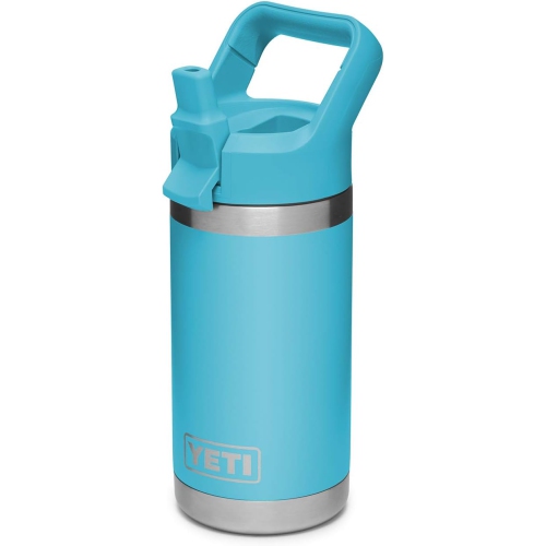 YETI Rambler Jr. 12 oz Kids Bottle, with Straw Cap, Reef Blue