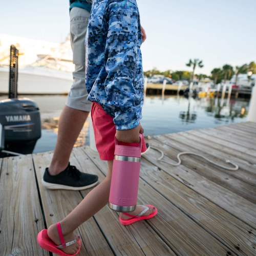 YETI Rambler Jr. 12 oz Kids Bottle, with Straw Cap, Reef Blue