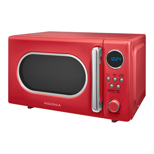 Micro-ondes compact rétro de 0,7 pi³ d'Insignia - Rouge - Exclusivité de Best Buy