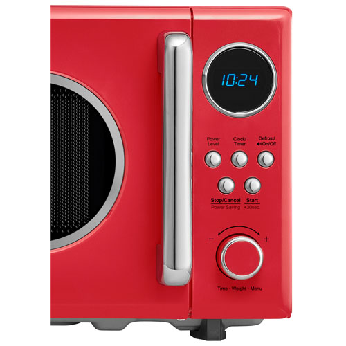 Micro-ondes compact rétro de 0,7 pi³ d'Insignia - Rouge - Exclusivité de Best Buy