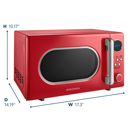 Micro-ondes compact rétro de 0,7 pi³ d'Insignia - Rouge - Exclusivité de Best Buy