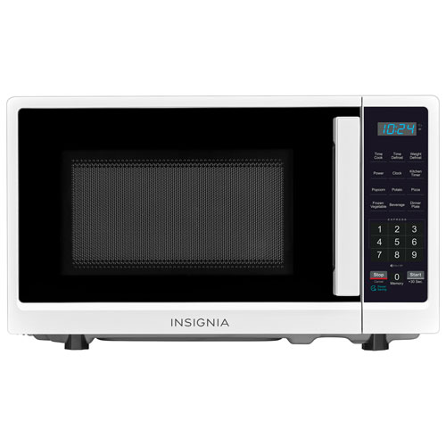 Insignia 0.7 Cu. Ft. Compact Microwave - White - Only at Best Buy