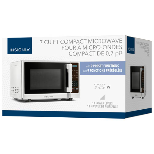 Micro-ondes compact de 0,7 pi³ d'Insignia - Blanc - Exclusivité de Best Buy