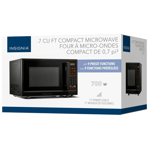 Micro-ondes compact de 0,7 pi³ d'Insignia - Noir - Exclusivité de Best Buy