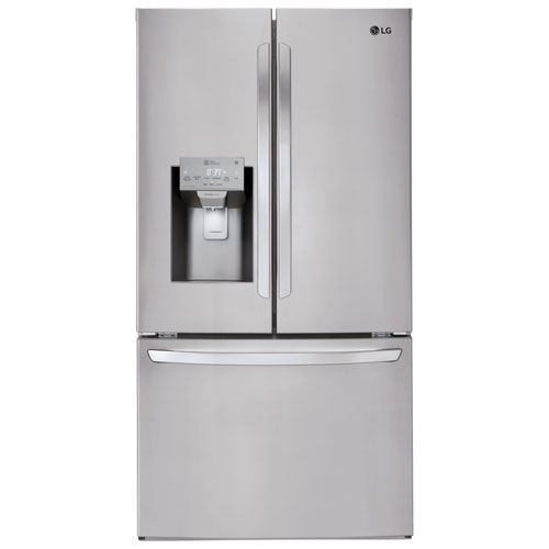 LG 36" 26.2 Cu Ft French Door Refrigerator w/ Water & Ice Dispenser -Smudge Resistant Stainless Steel