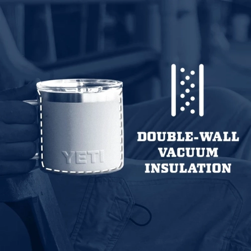 YETI Rambler 14 oz Mug | Vacuum Insulated Stainless Steel with MagSlider Lid - Navy
