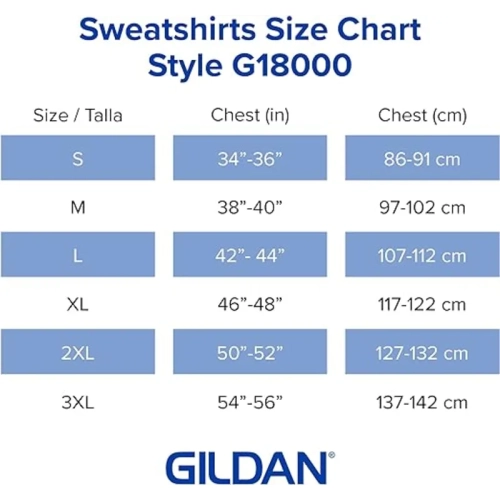 Gildan – Sweat à col ras du cou en molleton pour hommes, style G18000