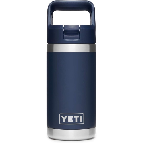 YETI Rambler Jr. 12 oz Kids Bottle, with Straw Cap, Navy