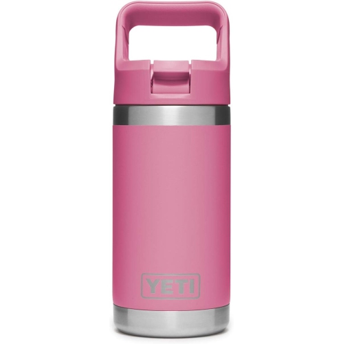 YETI Rambler Jr. 12 oz Kids Bottle, with Straw Cap, Harbor Pink