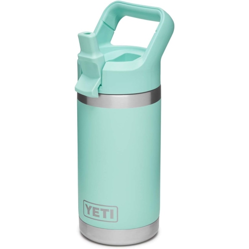 YETI Rambler Jr. 12 oz Kids Bottle, with Straw Cap, Seafoam