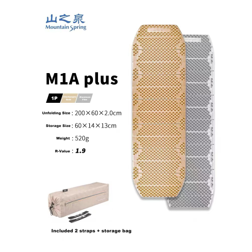 Mountain Spring Mummy M1A+(Plus) Folding Closed Cell Foam Sleeping Pad R1.9 | Hexagonal Design Moisture-Proof Ultra-Lightweight Foam Sleeping Mat for