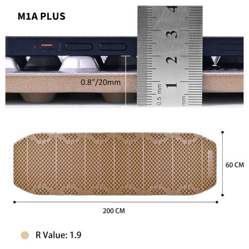 Mountain Spring Mummy M1A+(Plus) Folding Closed Cell Foam Sleeping Pad R1.9 | Hexagonal Design Moisture-Proof Ultra-Lightweight Foam Sleeping Mat for