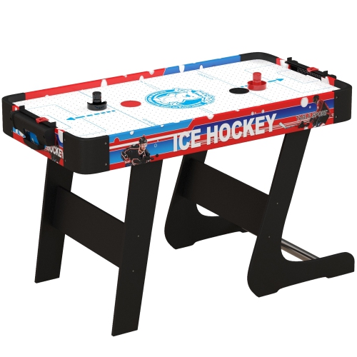 Soozier 40" Air Hockey Table for Youth and Adults, Folding Air Hockey Arcade Table with 2 Pucks, 2 Pushers, Scoreboard for Family Game Room, Living R