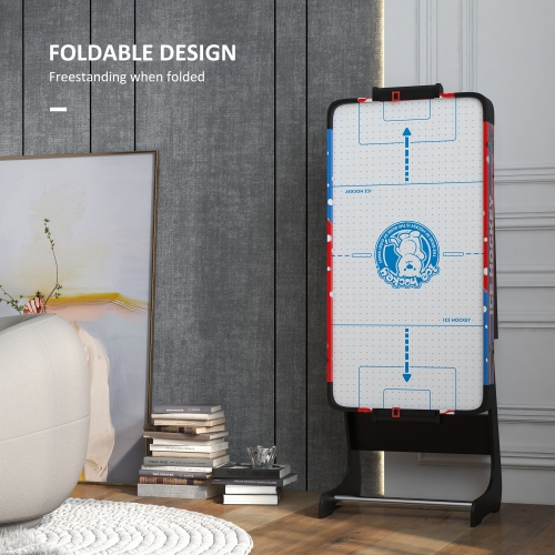 Soozier 40" Air Hockey Table for Youth and Adults, Folding Air Hockey Arcade Table with 2 Pucks, 2 Pushers, Scoreboard for Family Game Room, Living