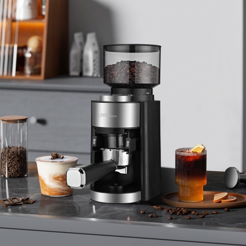 12-Cup Electric Coffee Grinder with 25 Precise Grind Setting, Adjustable Automatic Electric Grinders Conical Burr Mill Grinder