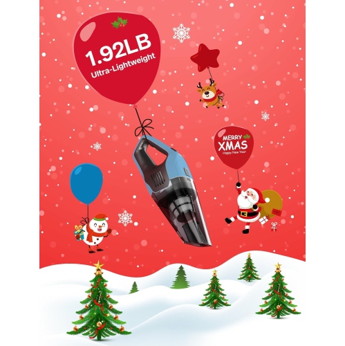 Handheld Vacuum Cleaner, 8000Pa Strong Suction Portable Hand Vacum Cordless with Rechargeable Battery Lightweight for Home and Car Carpet Stairs Pet