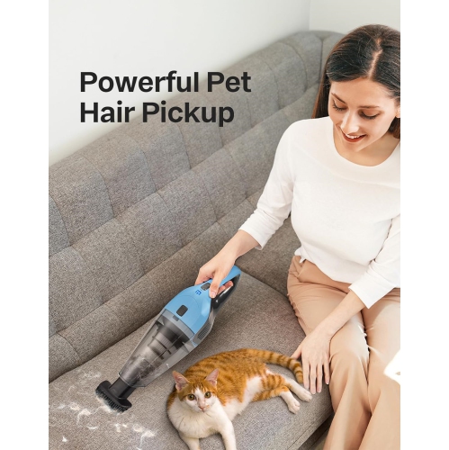 Handheld Vacuum Cleaner, 8000Pa Strong Suction Portable Hand Vacum Cordless with Rechargeable Battery Lightweight for Home and Car Carpet Stairs Pet