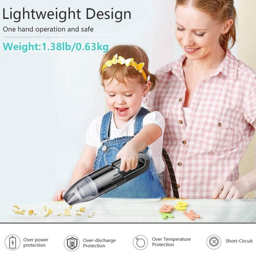 Mini Protable Car Vacuum Cordless, Handheld Vacuum for Quick Cleaning, Handheld Vacuum Cordless, Hand Vacuum Dust Buster Cordless Rechargeable for