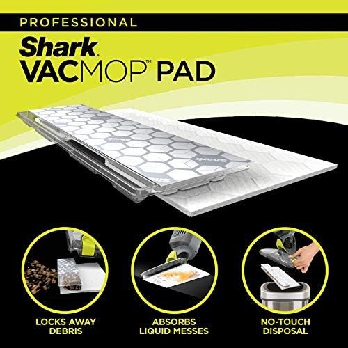 Shark VACMOP Disposable Hard Floor Vacuum and Mop Pad Refills White, 30 Count