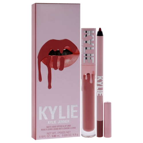 Matte Lip Kit - 704 Sweater Weather by Kylie Cosmetics for Women - 2 Pc 0.10oz Matte Liquid Lipstick, 0.039oz Lip Liner