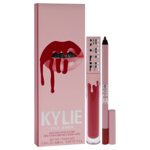 Matte Lip Kit - 503 Bad Lil Thing by Kylie Cosmetics for Women - 2 Pc 0.10oz Matte Liquid Lipstick, 0.039oz Lip Liner