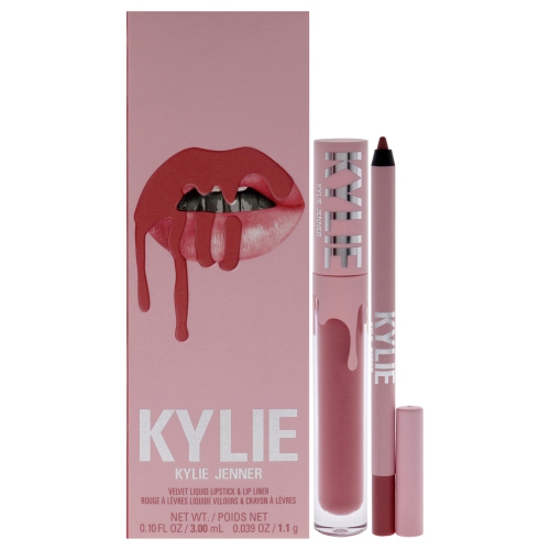 Velvet Lip Kit - 305 Harmony by Kylie Cosmetics for Women - 2 Pc 0.10oz Velvet Liquid Lipstick, 0.039oz Lip Liner