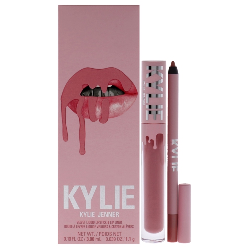 Velvet Lip Kit - 705 Charm by Kylie Cosmetics for Women - 2 Pc 0.10oz Velvet Liquid Lipstick, 0.039oz Lip Liner