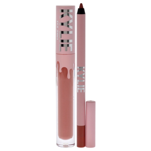 Matte Lip Kit - 802 Candy K by Kylie Cosmetics for Women - 2 Pc 0.10oz Matte Liquid Lipstick, 0.039oz Lip Liner