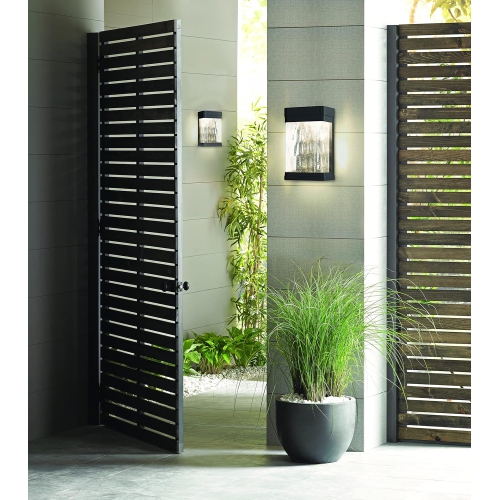 BAZZ Luvia LED Waterproof Outdoor Wall Light Fixture 12W 1000 Lumens 120V TUNABLE, Black, W12053CCTBK