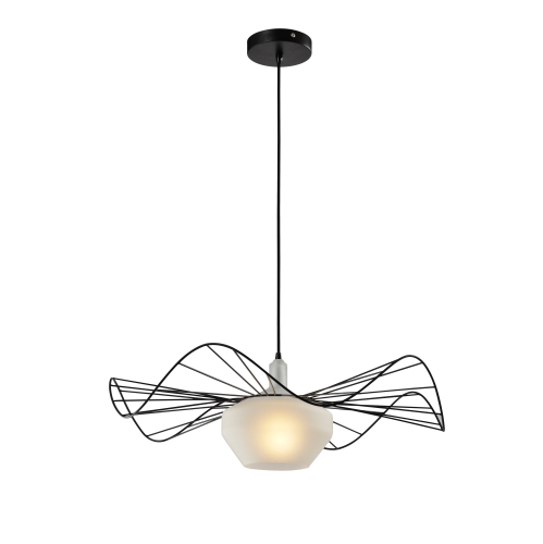 BAZZ Giulia Pendant Ceiling Light Fixture 800 Lumens - 2700K, Black, P20045BK1