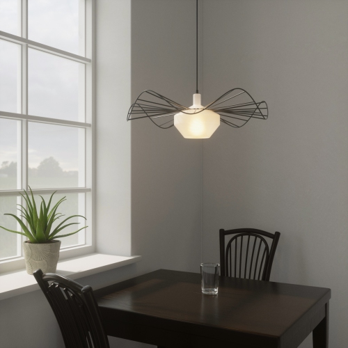 BAZZ Giulia Pendant Ceiling Light Fixture 800 Lumens - 2700K, Black, P20045BK1