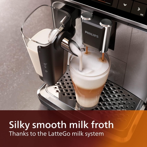 Refurbished - Philips 4300 Automatic Espresso Machine with LatteGo Milk Frother – Black